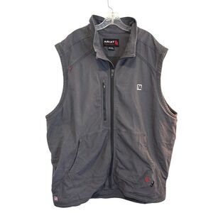 Ariat FR Canvas Vest Mens 3XL Tall Gray Flame Resistant CAT 4 Safety Workwear